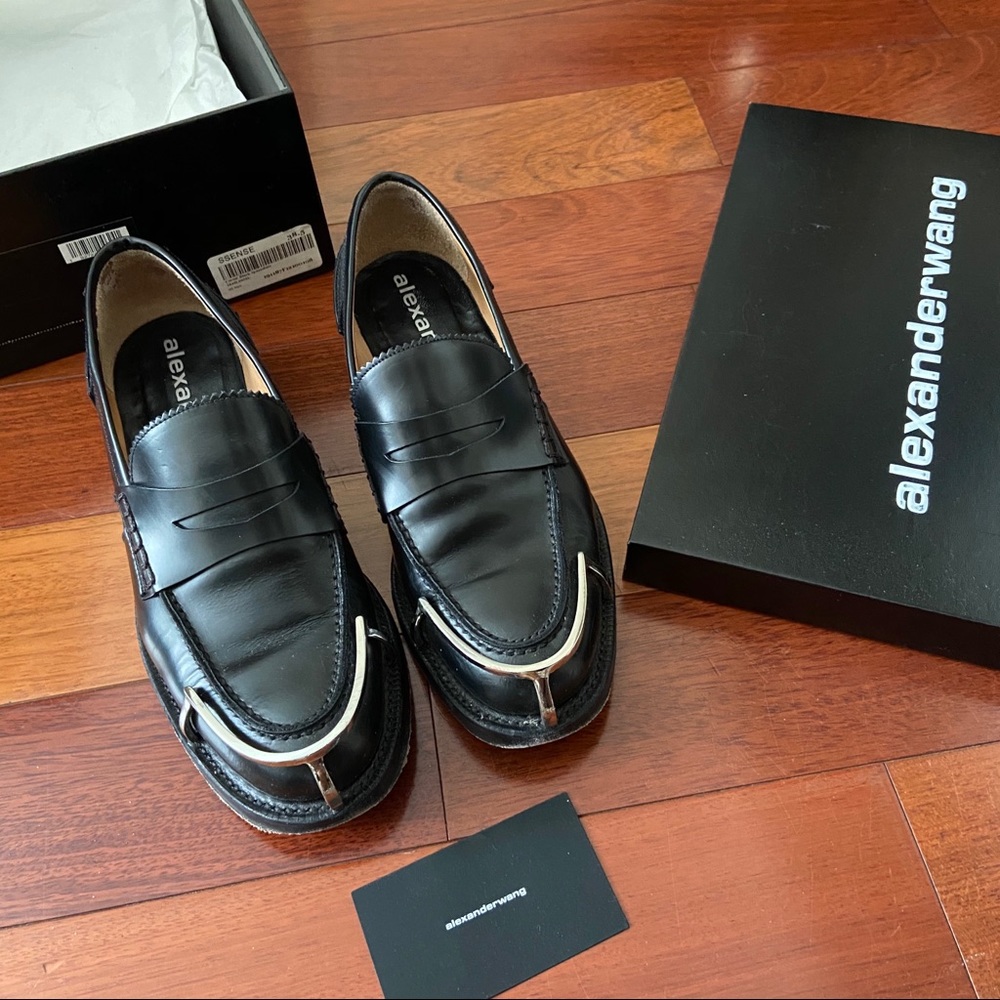 ALEXANDER WANG Black Carter Loafers